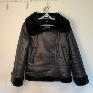 Blank NYC | Black Leather Jacket Very Warm Size XS